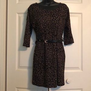 Pink Rose Juniors Leopard print Dress